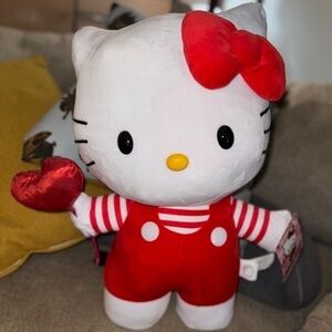 Jumbo Hello Kitty Valentines Sanrio Metallic Heart Plush Oversized Standing Doll